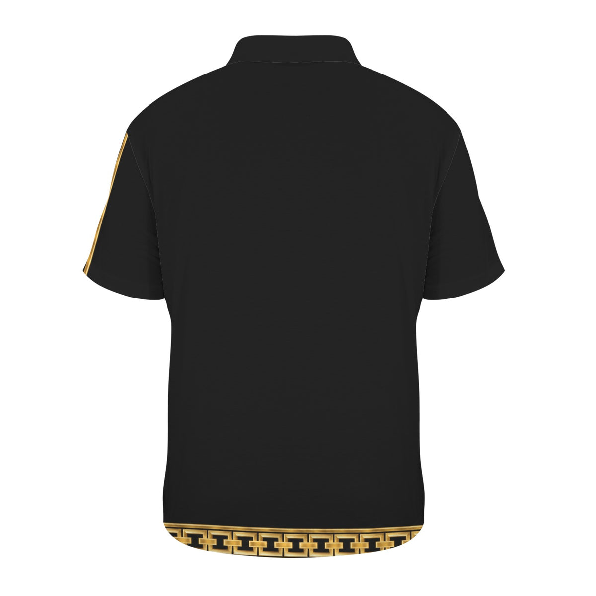Giamorae Mens Black Zipper Polo Shirt